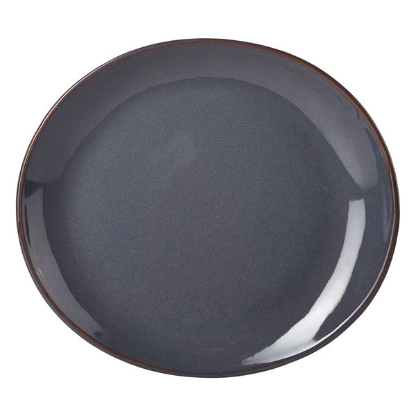 Terra Stoneware Oval Plate Blue 29.5cm-11.6"