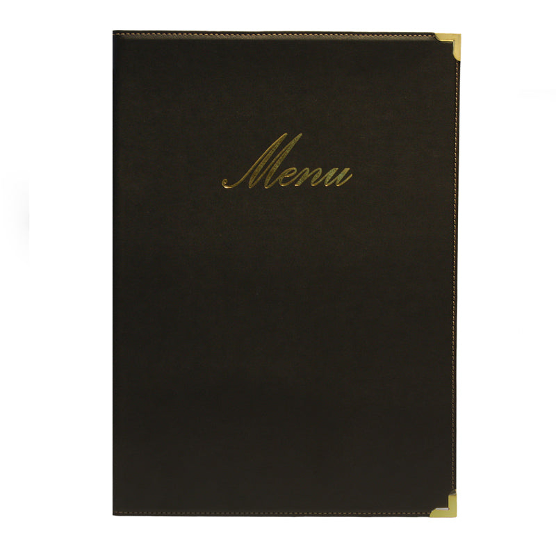 Berties Classic A4 Menu Cover Black 4 pages