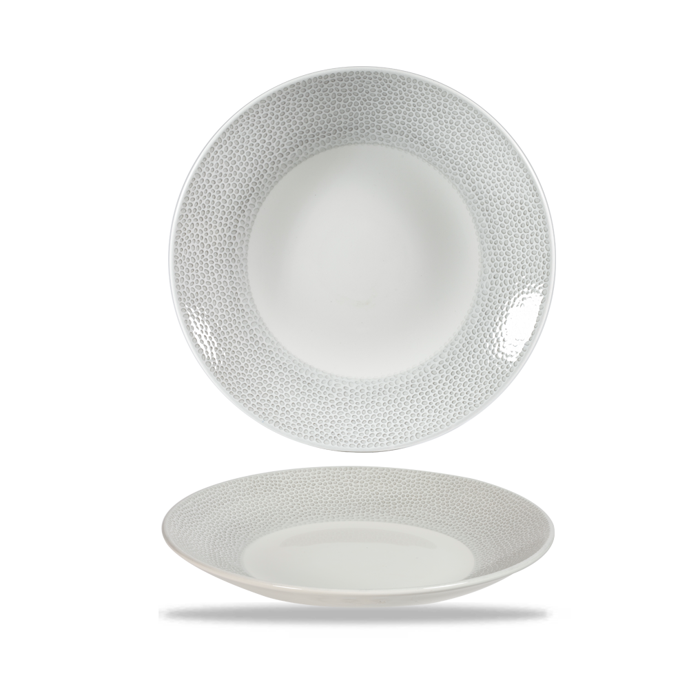 Churchill Isla Deep Coupe Plate Shale Grey 22.50cm-10"
