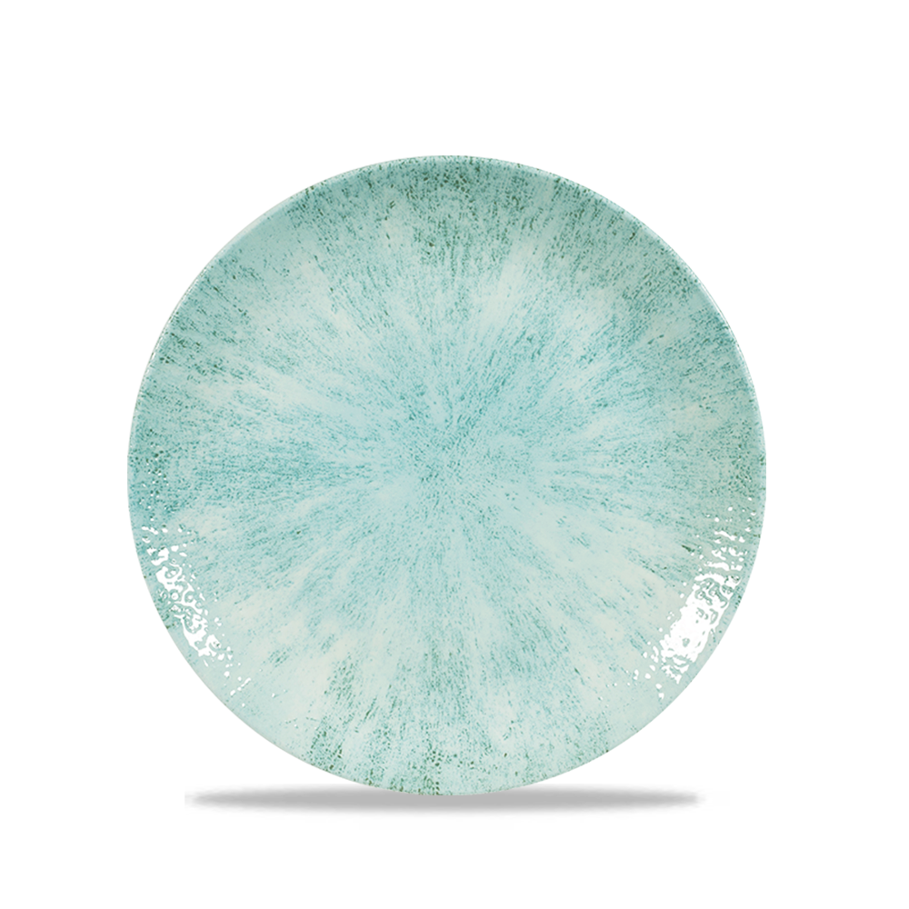 Churchill Studio Prints Stone Small Coupe Plate Aquamarine 16.5cm-6.5"