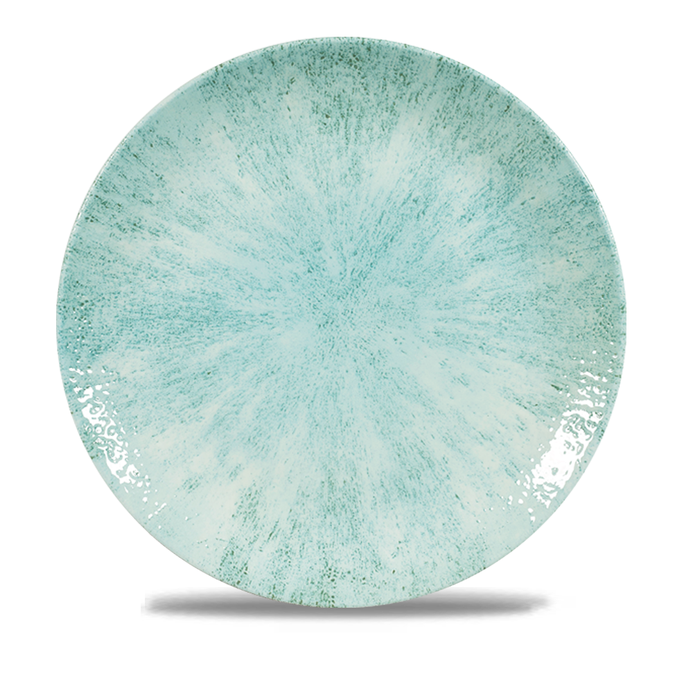 Churchill Studio Prints Stone Intermediate Coupe Plate Aquamarine 26cm-10.25"