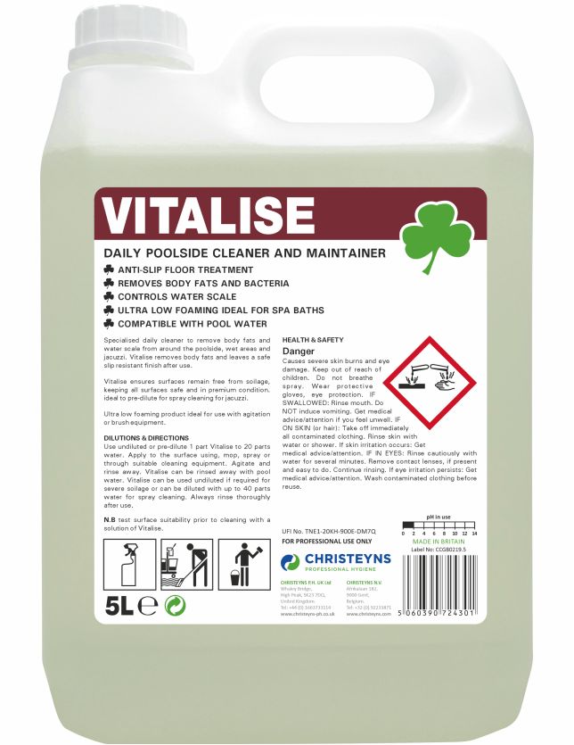 Christeyns Vitalise Daily Poolside Cleaner 5L