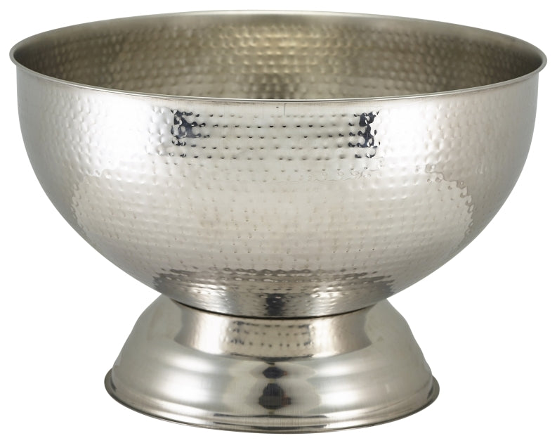 Berties Hammered Stainless Steel Champagne Bowl 36cm