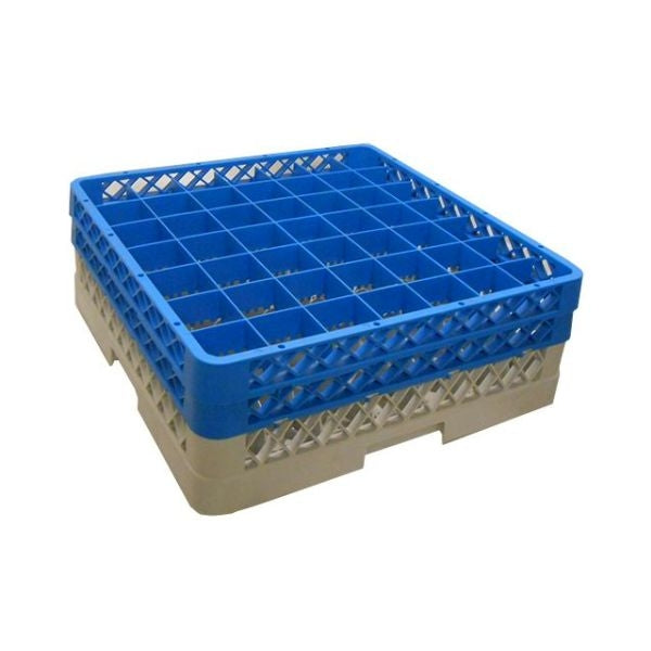 Genware 49 Compartment Glass Rack With 2 Extender 500x500mm