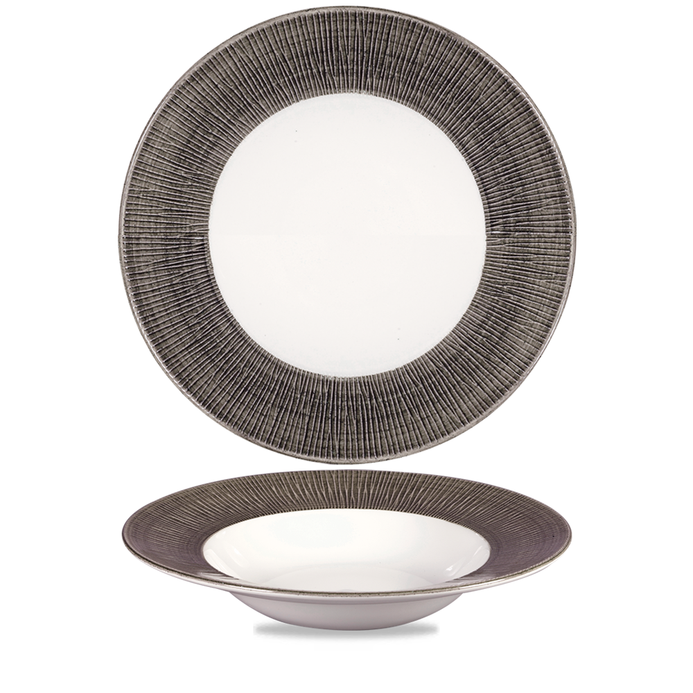 Churchill Bamboo Wide Rim Bowl Dusk 46.8cl-16.5oz 28cm-11"