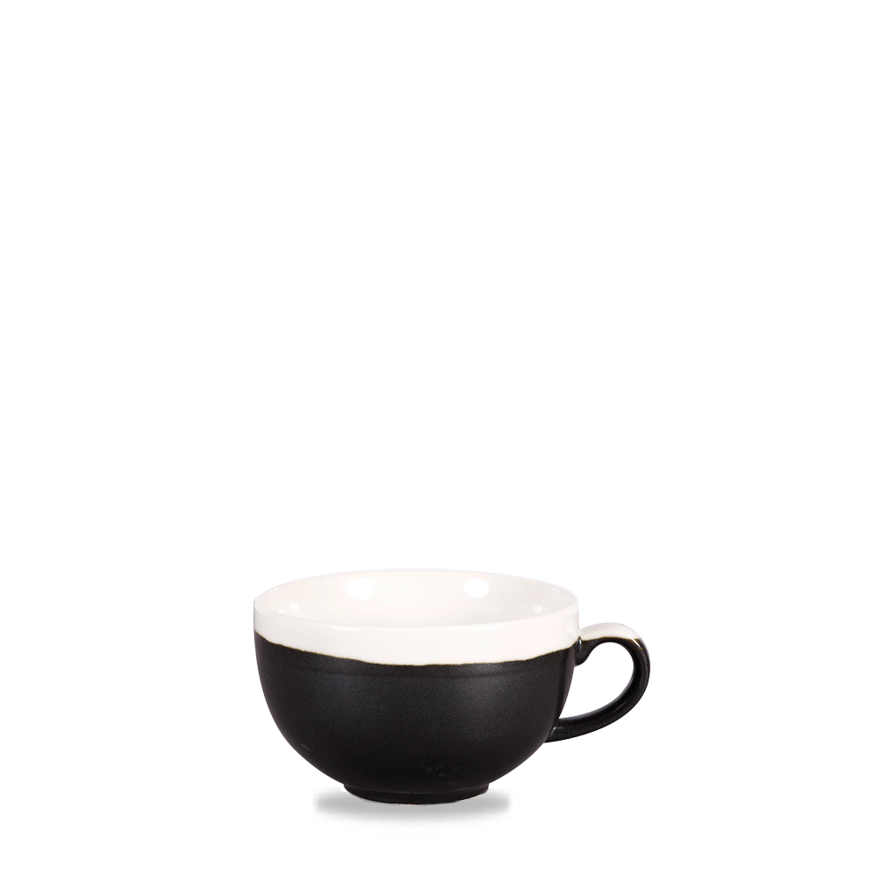 Churchill Monochrome Cappuccino Cup Onyx Black 34cl-12oz