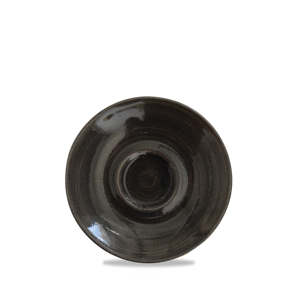 Churchill Monochrome Cappuccino Saucer Iron Black 15.6cm-6.25"