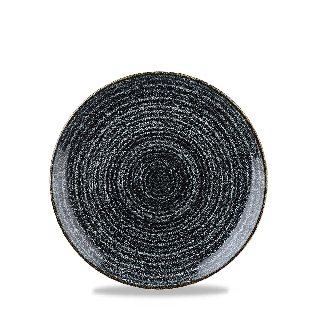 Churchill Studio Prints Homespun Coupe Plate Charcoal Black 16.5cm-6.5"