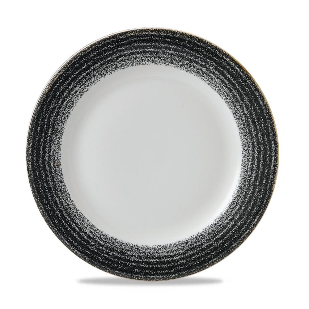 Churchill Studio Prints Homespun Coupe Plate Charcoal Black 26cm-10.25"