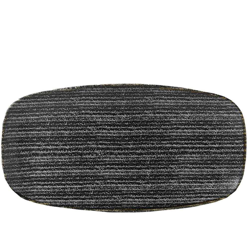 Churchill Studio Prints Homespun Chef's Plate No.3 Charcoal Black 29.8x15.3cm-11.75x6"