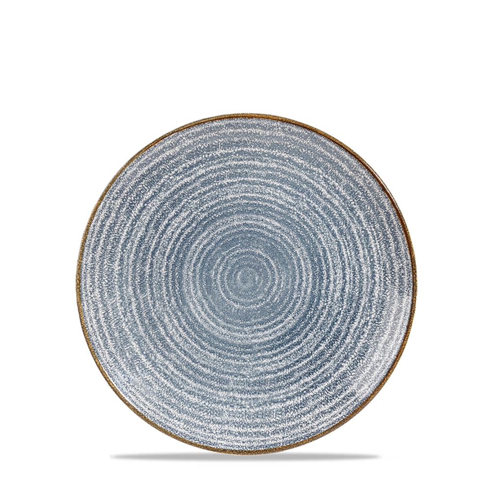 Churchill Studio Prints Homespun Coupe Plate Churchill Studio Blue 16.5cm-6.5"