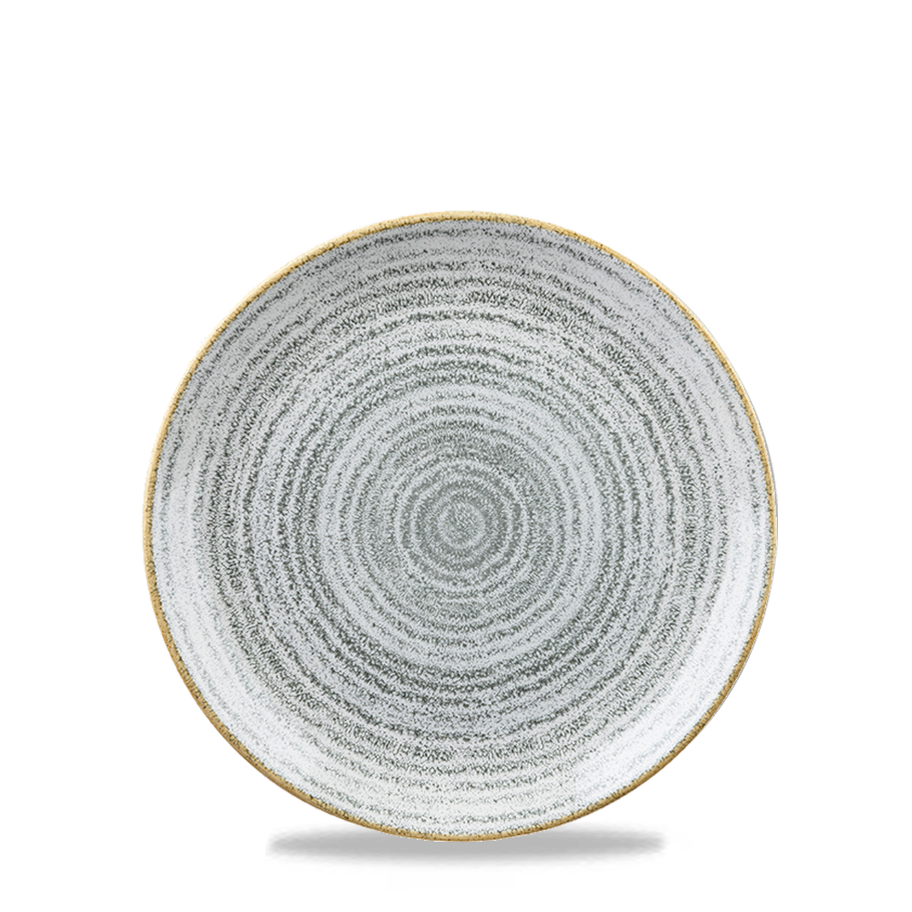 Churchill Studio Prints Homespun Coupe Plate Churchill Studio Grey 16.5cm-6.5"
