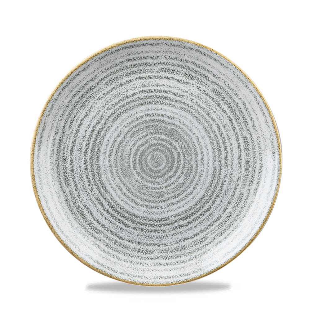 Churchill Studio Prints Homespun Coupe Plate Churchill Studio Grey 21.7cm-8.5"