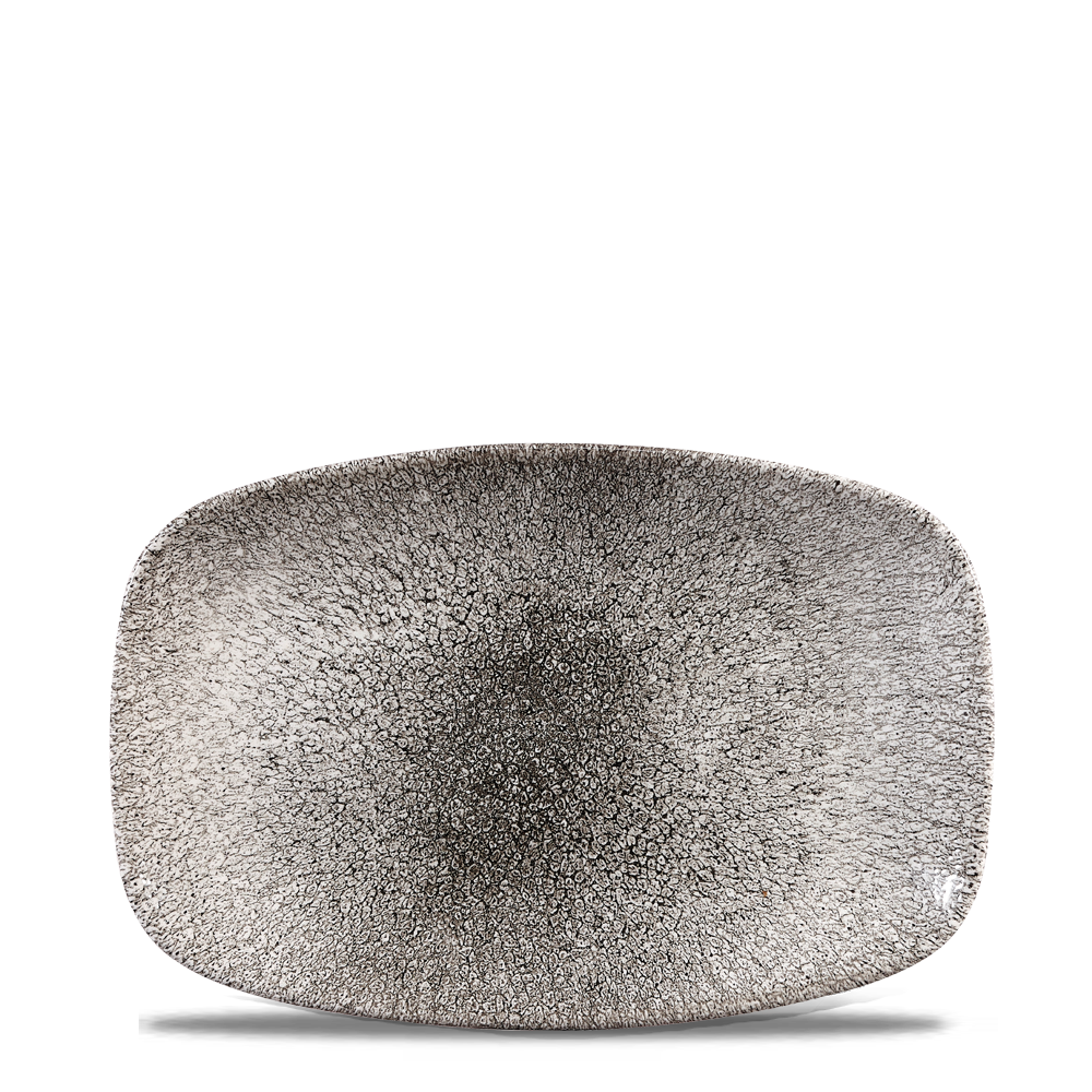 Churchill Studio Prints Raku Chef's Plate No.6 Quartz Black 23.7x15.7cm-9.3x5.9"