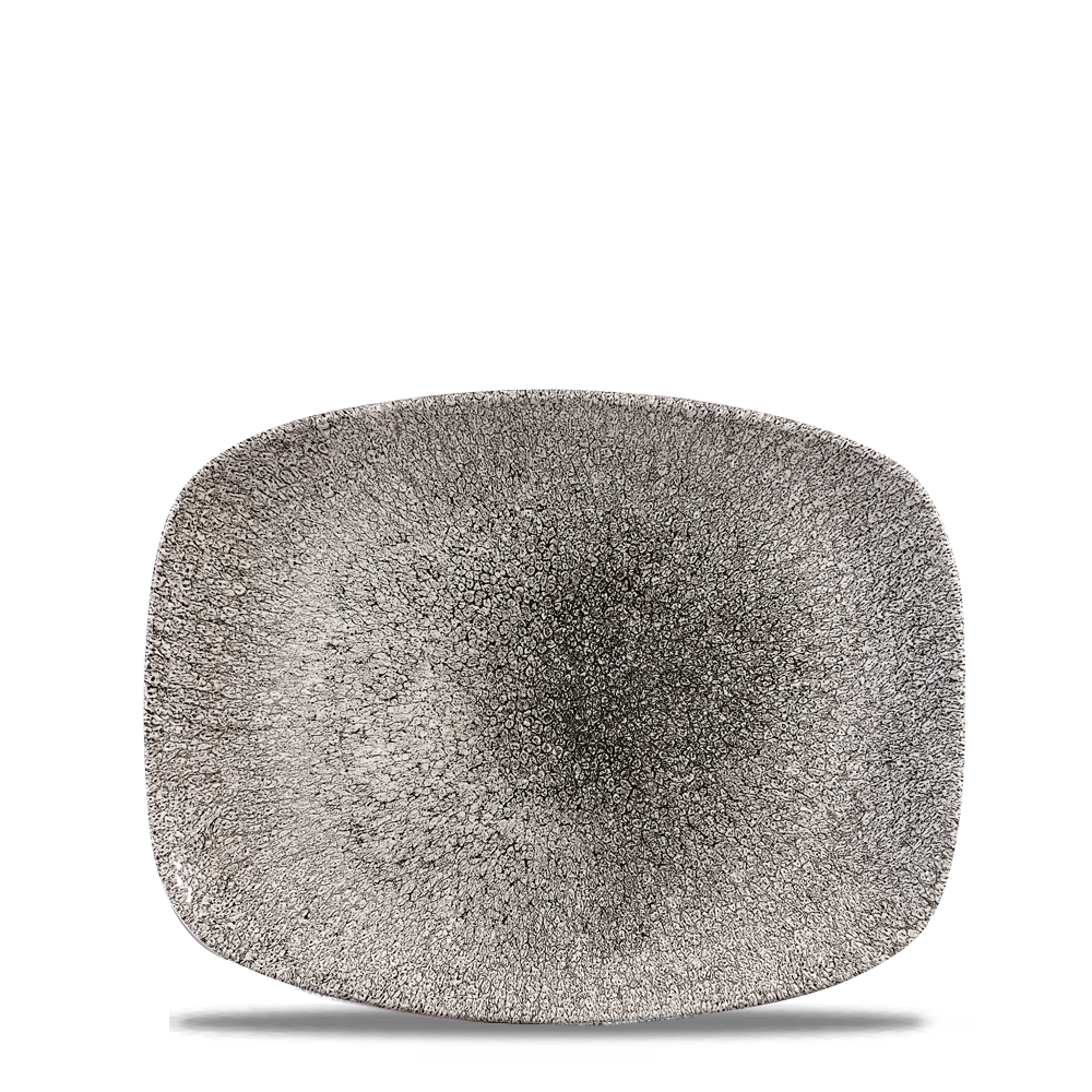 Churchill Studio Prints Raku Chef's Plate No.7 Quartz Black 26.1x20.2cm-10.3x8"