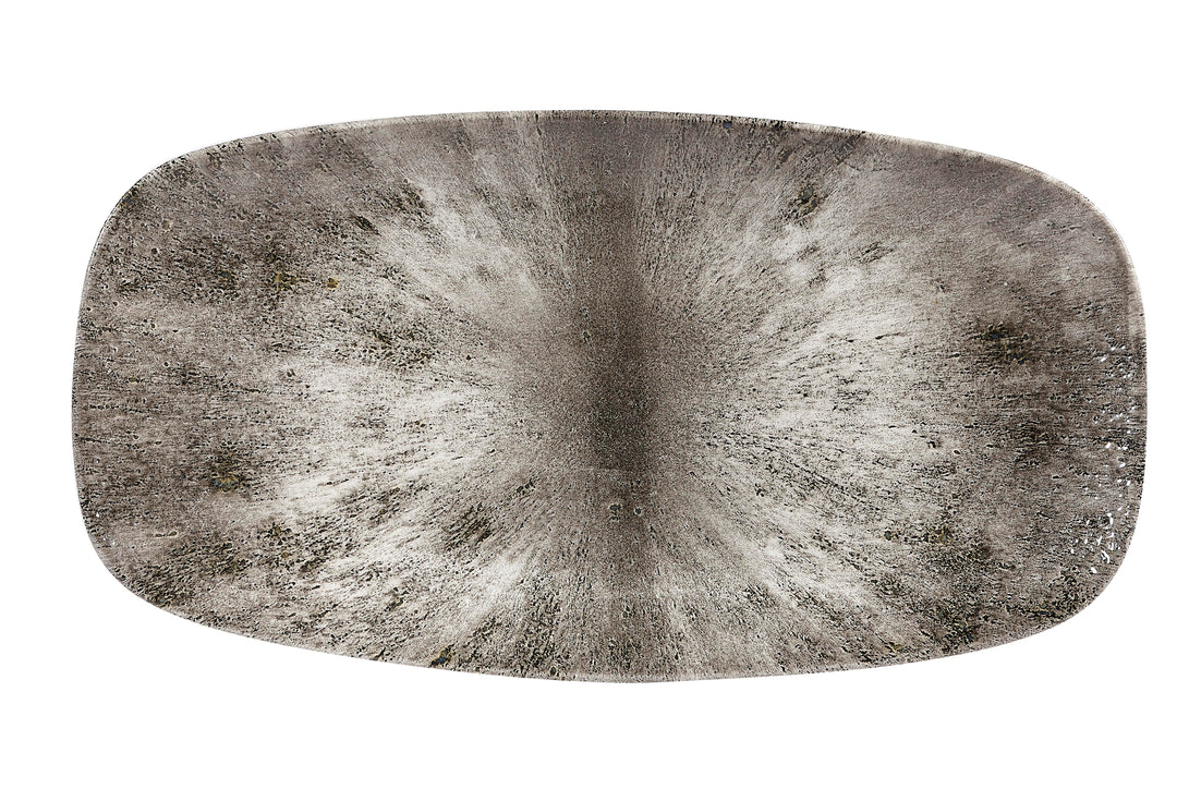Churchill Studio Prints Stone Chef's Plate No.4 Quartz Black 35.5x18.9cm-14x7.4"