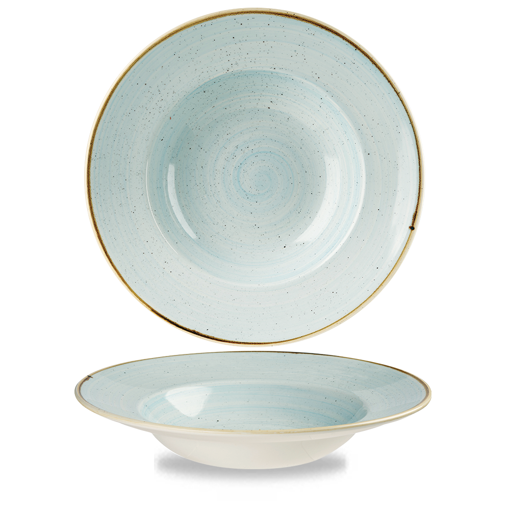 Churchill Stonecast Wide Rim Bowl Duck Egg Blue 46.8cl-16.5oz