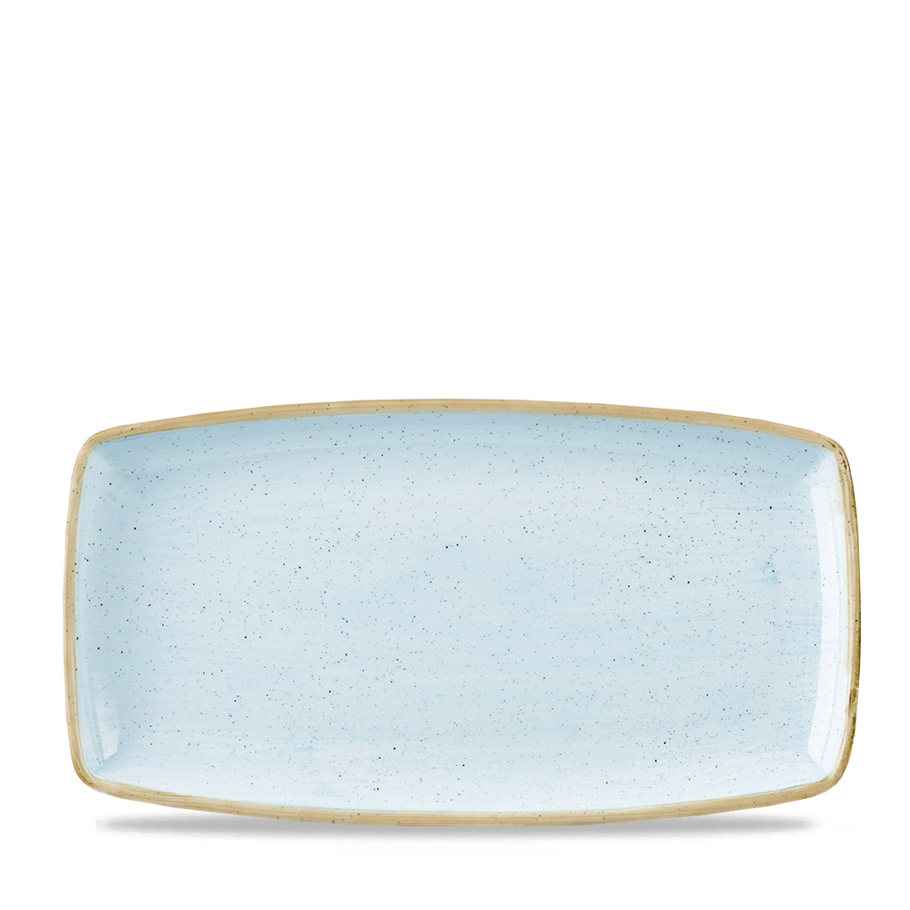 Churchill Stonecast Oblong Plate Duck Egg Blue 35x18.5cm-13.75x7.3"