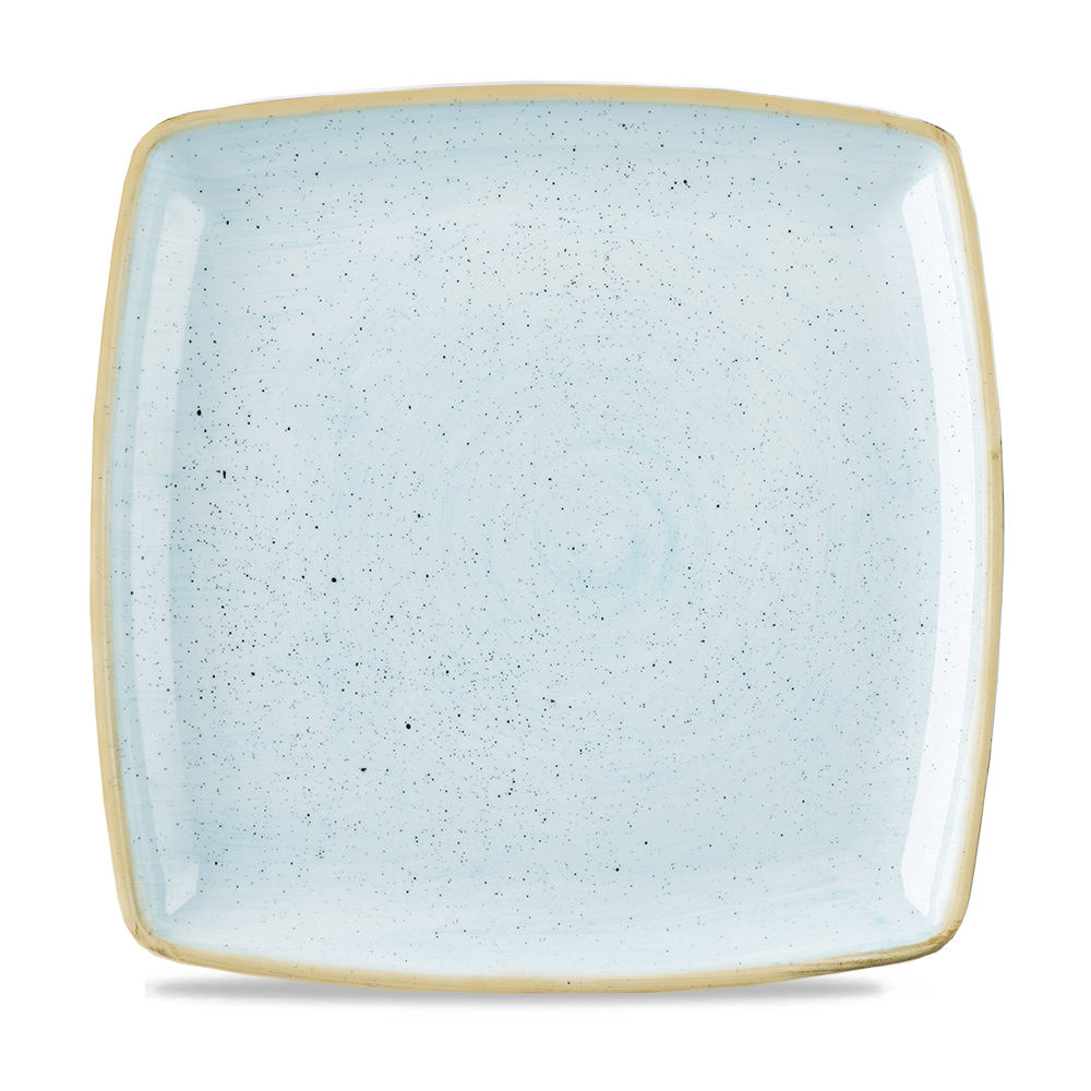 Churchill Stonecast Deep Square Plate Duck Egg Blue 26.8cm-10.6"