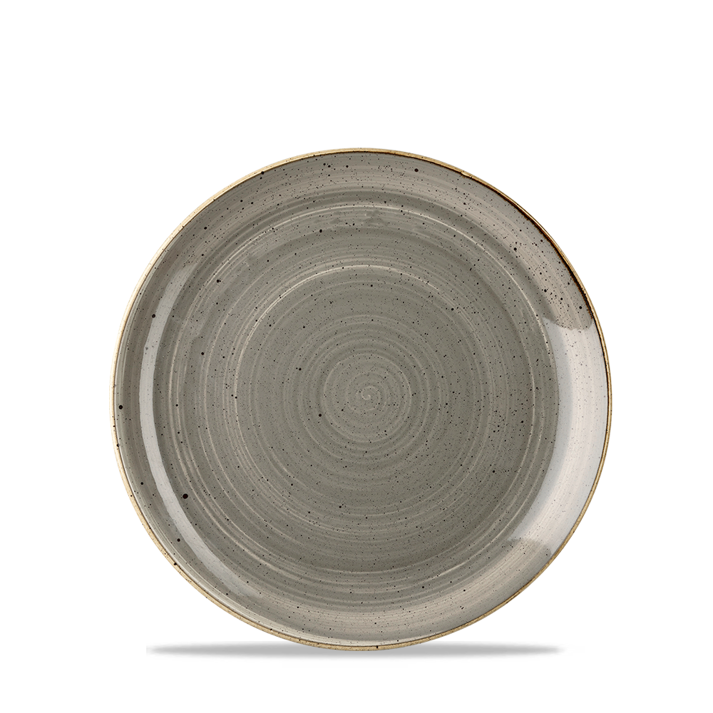 Churchill Stonecast Coupe Plate Peppercorn Grey 16.5cm-6.5"