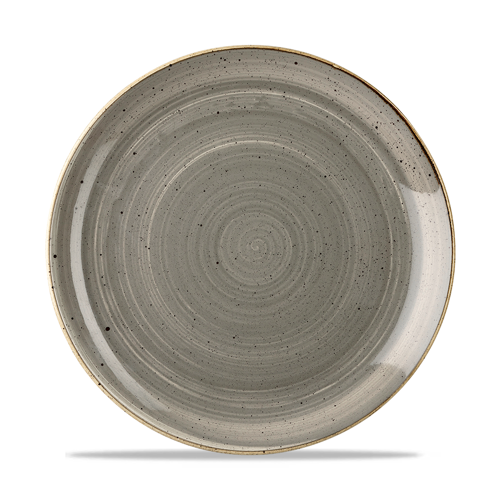 Churchill Stonecast Coupe Plate Peppercorn Grey 26cm-10.25"