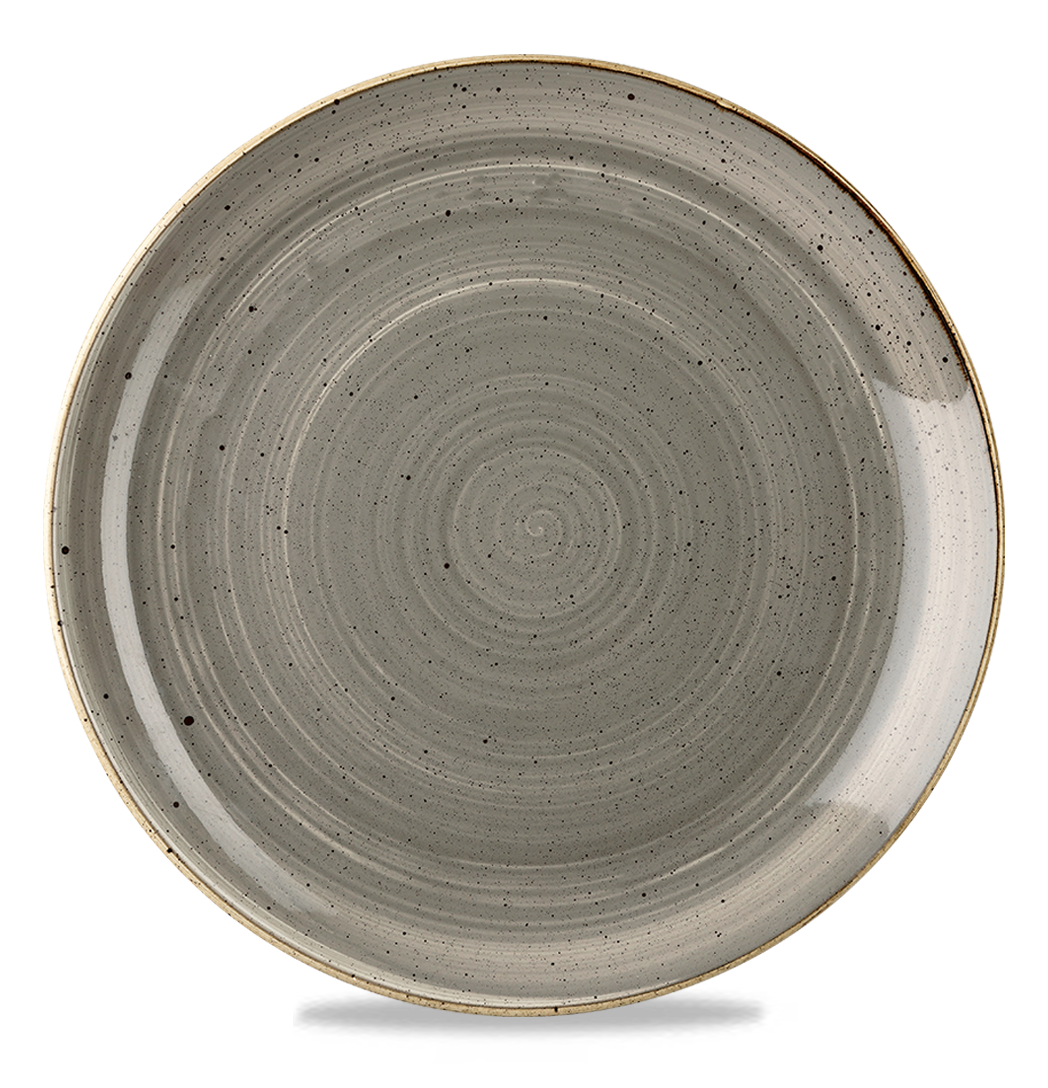 Churchill Stonecast Coupe Plate Peppercorn Grey 32.4cm-12.75"