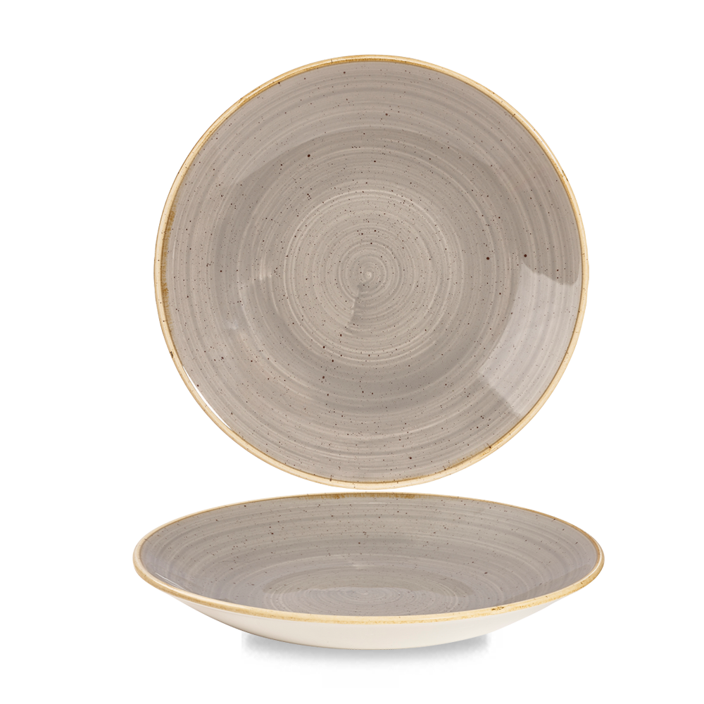 Churchill Stonecast Deep Coupe Plate Peppercorn Grey 25.5cm-10"