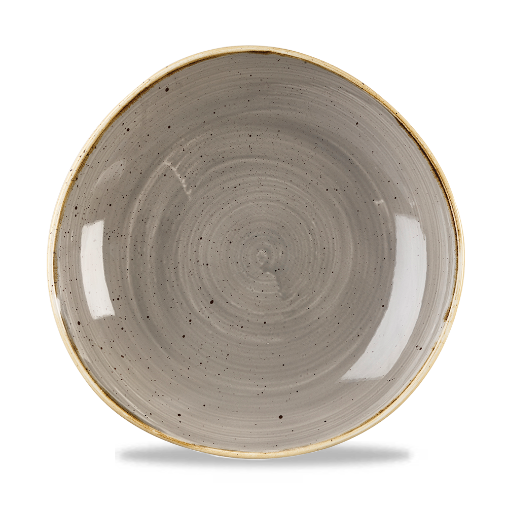 Churchill Stonecast Organic Round Bowl Peppercorn Grey 110cl-38oz