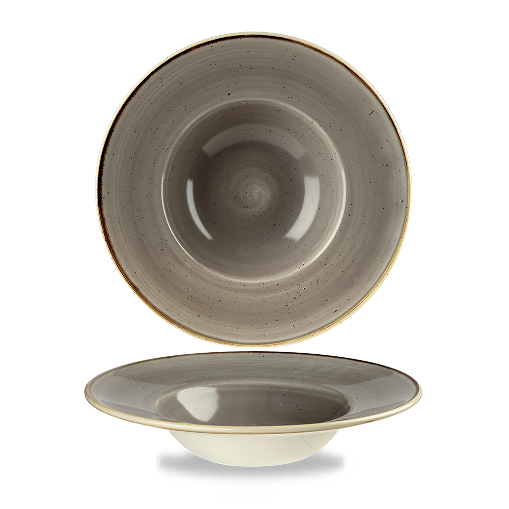 Churchill Stonecast Wide Rim Bowl Peppercorn Grey 28.4cl-10oz