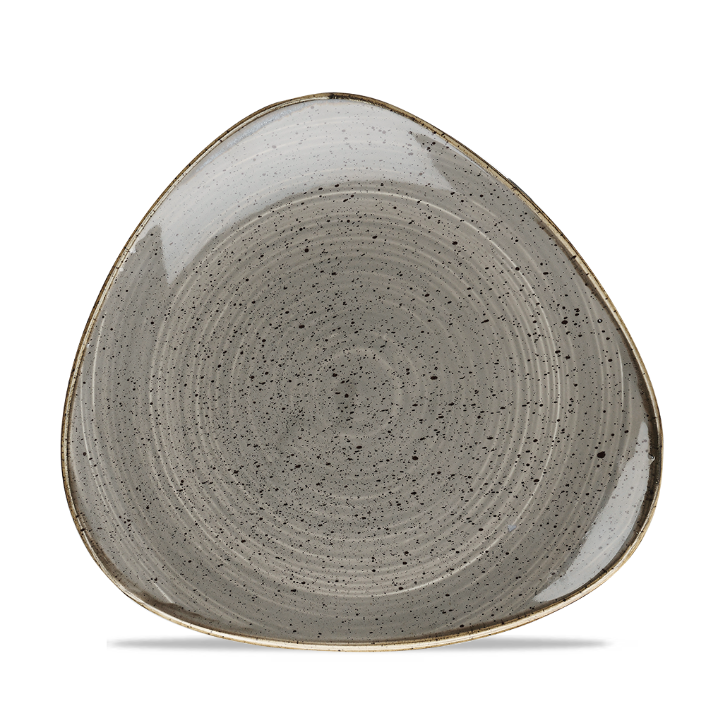 Churchill Stonecast Triangle Plate Peppercorn Grey 22.9cm-9"