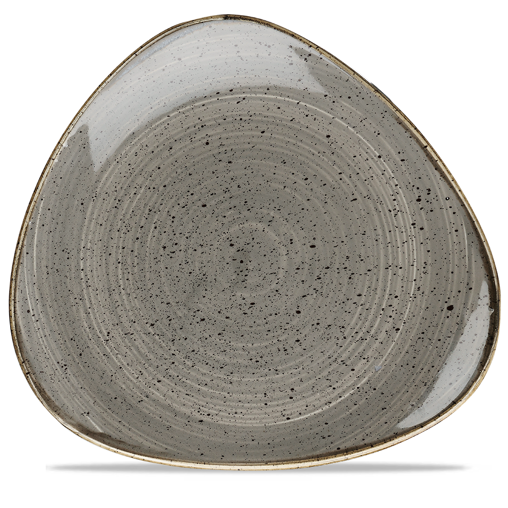 Churchill Stonecast Triangle Plate Peppercorn Grey 31.1cm-12.2"
