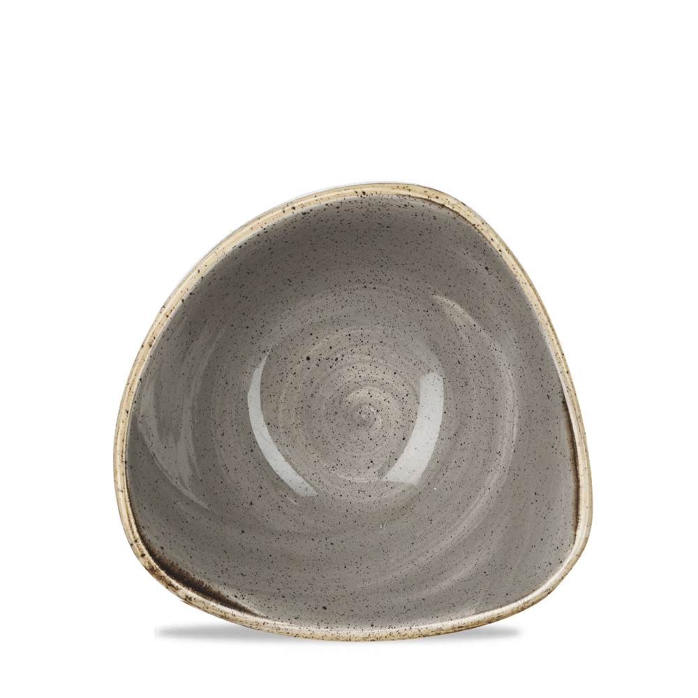 Churchill Stonecast Triangle Bowl Peppercorn Grey 26cl-9oz