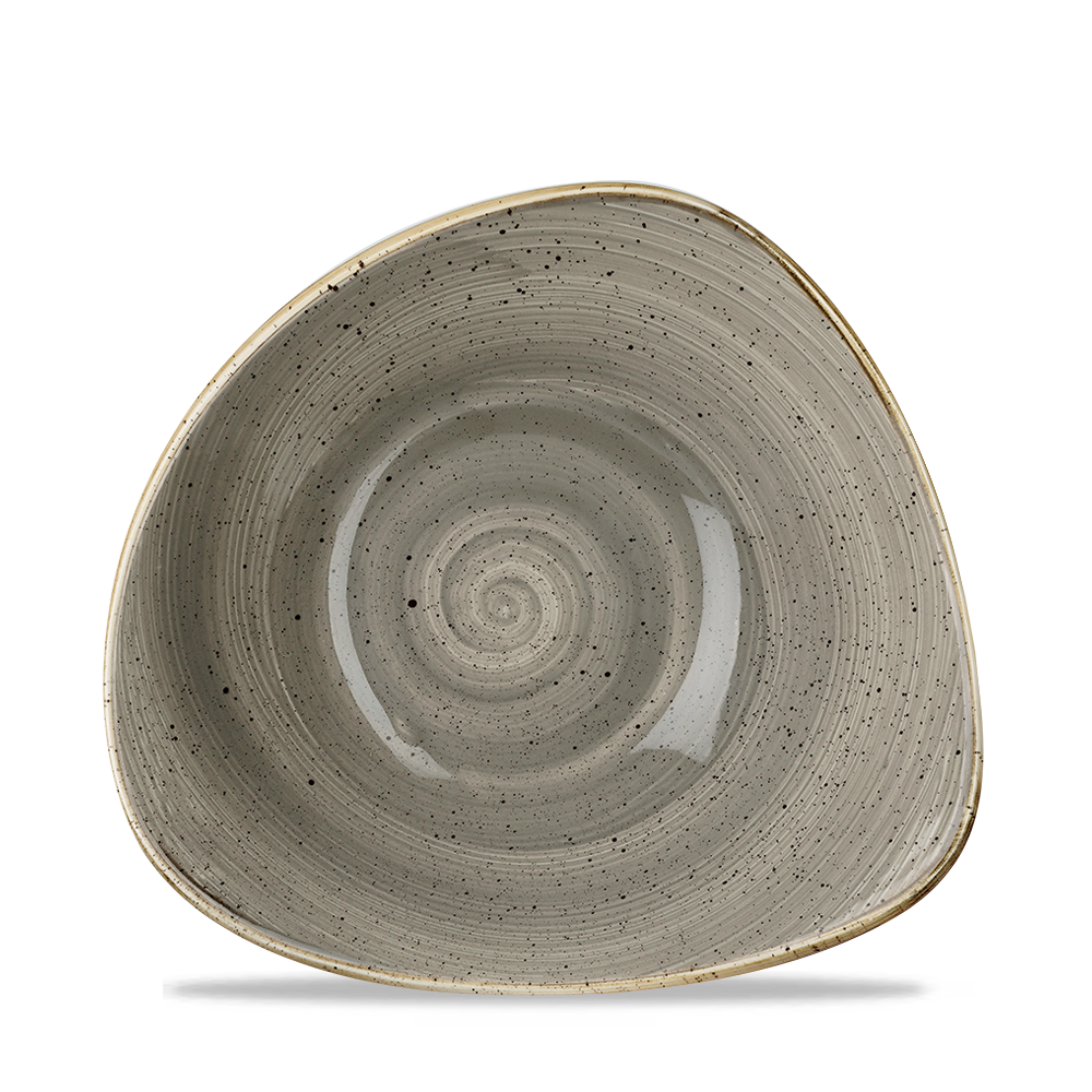 Churchill Stonecast Triangle Bowl Peppercorn Grey 60cl-21oz