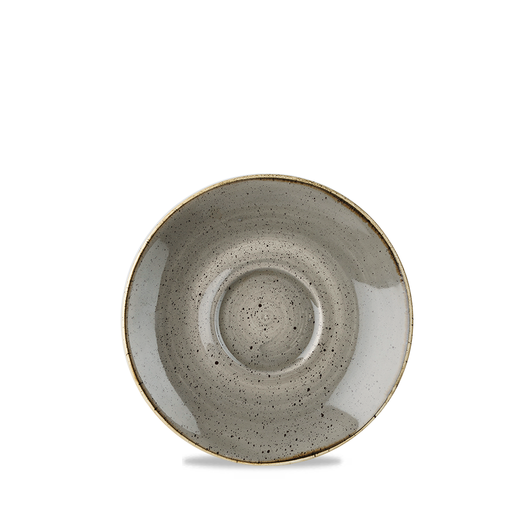 Churchill Stonecast Cappuccino Saucer Peppercorn Grey 15.6cm-6.25"