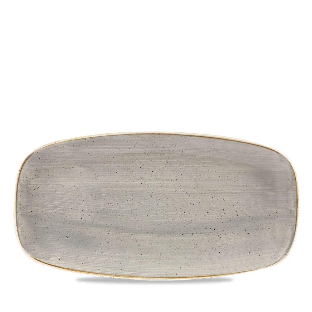 Churchill Stonecast Chef's Plate No.2 Peppercorn Grey 26.9x12.7cm-10.6x5"