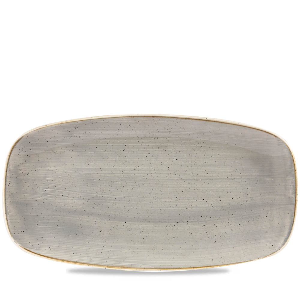 Churchill Stonecast Chef's Plate No.4 Peppercorn Grey 35.5x18.9cm-14x7.4"