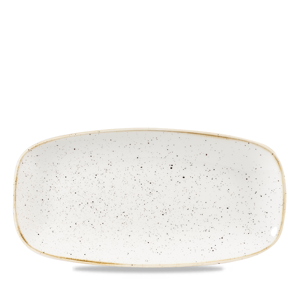 Churchill Stonecast Chef's Plate No.2 Barley White 26.9x12.7cm-10.6x5"