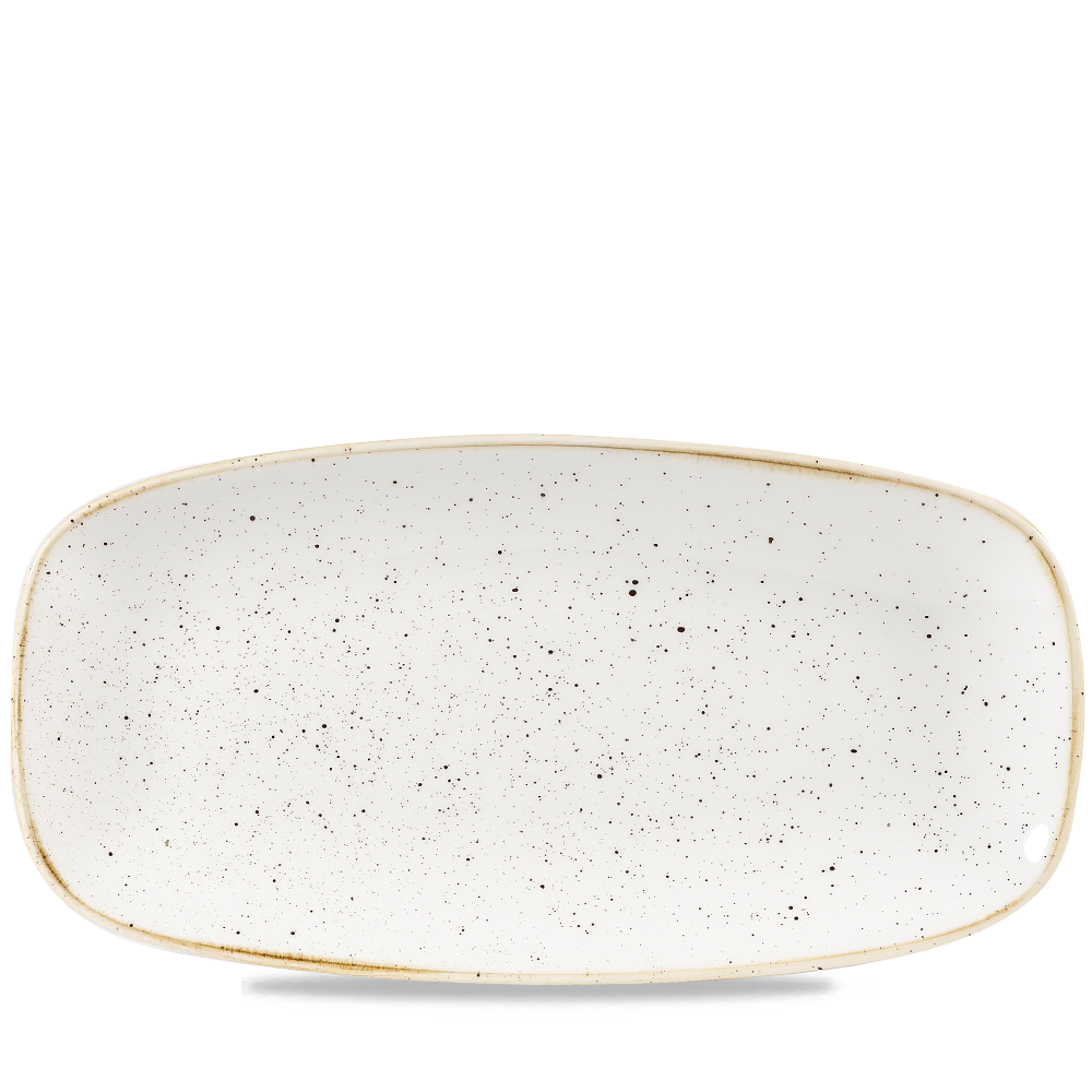 Churchill Stonecast Chef's Plate No.3 Barley White 29.8x15.3cm-11.75x6"
