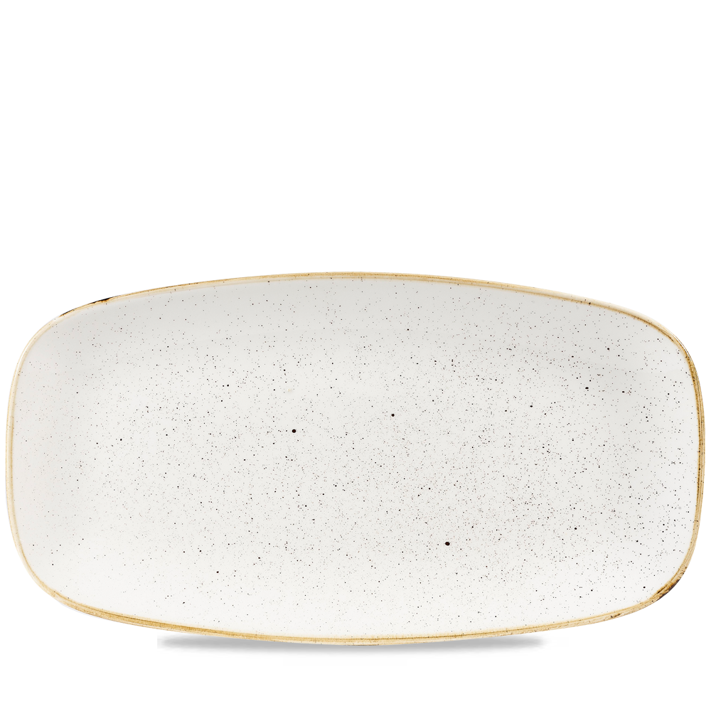 Churchill Stonecast Chef's Plate No.4 Barley White 35.5x18.9cm-14x7.4"