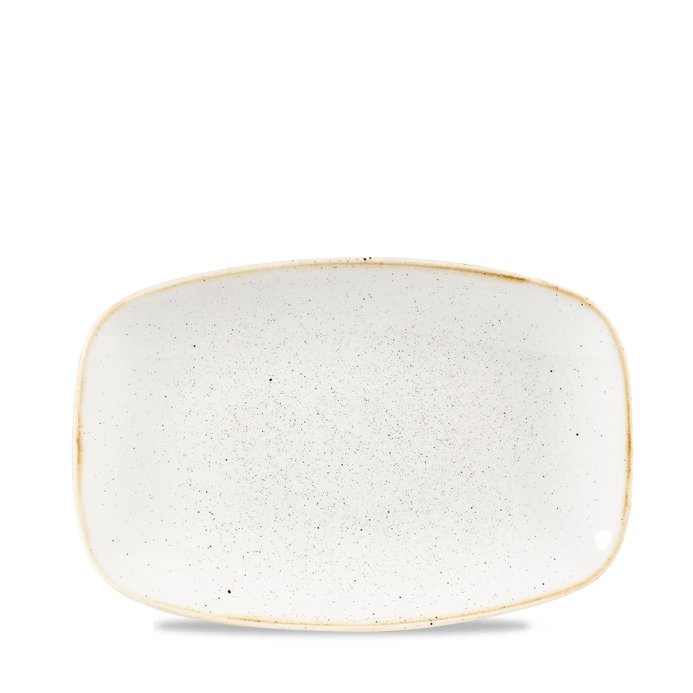 Churchill Stonecast Chef's Plate No.6 Barley White 23.7x15.7cm-9.3x5.9"