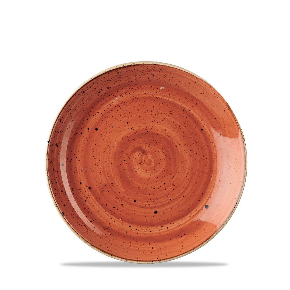 Churchill Stonecast Coupe Plate Spiced Orange 16.5cm-6.5"