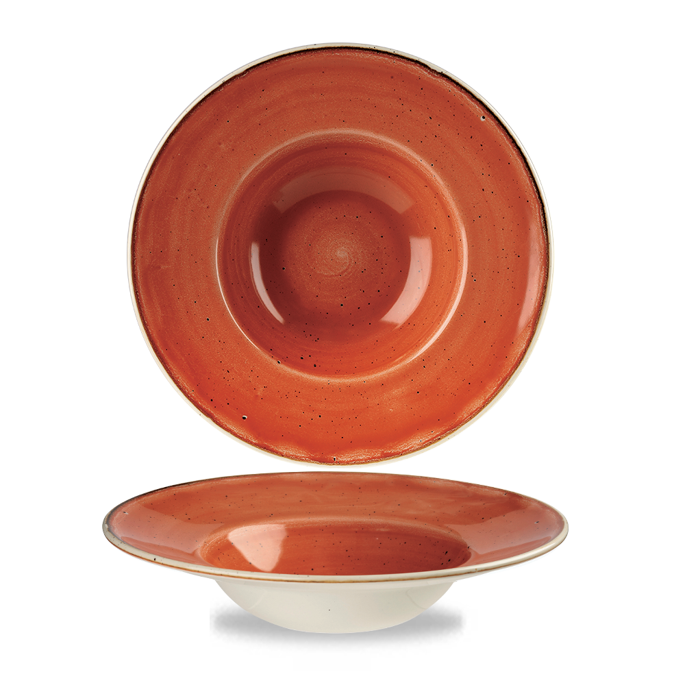 Churchill Stonecast Wide Rim Bowl Spiced Orange 28.4cl-10oz