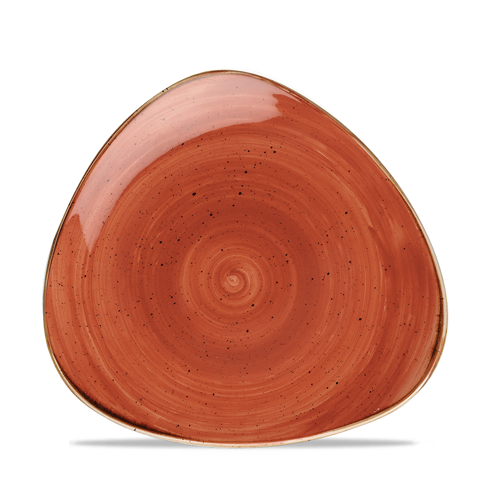 Churchill Stonecast Triangle Plate Spiced Orange 19.2cm-7.6"