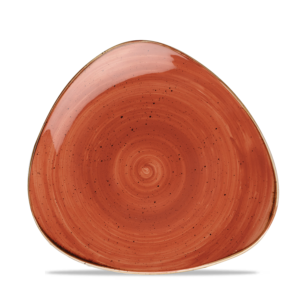 Churchill Stonecast Triangle Plate Spiced Orange 22.9cm-9"