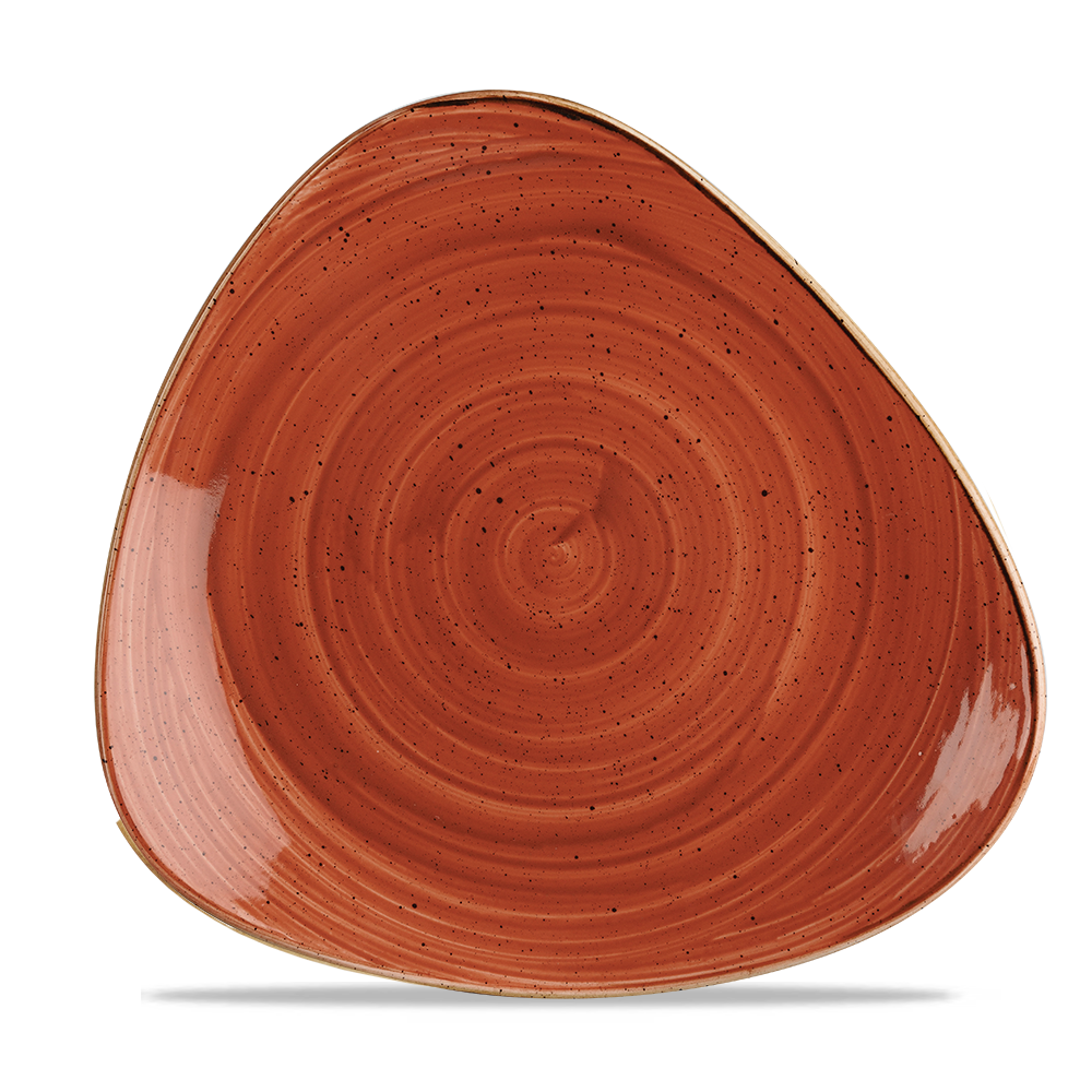 Churchill Stonecast Triangle Plate Spiced Orange 26.5cm-10.4"