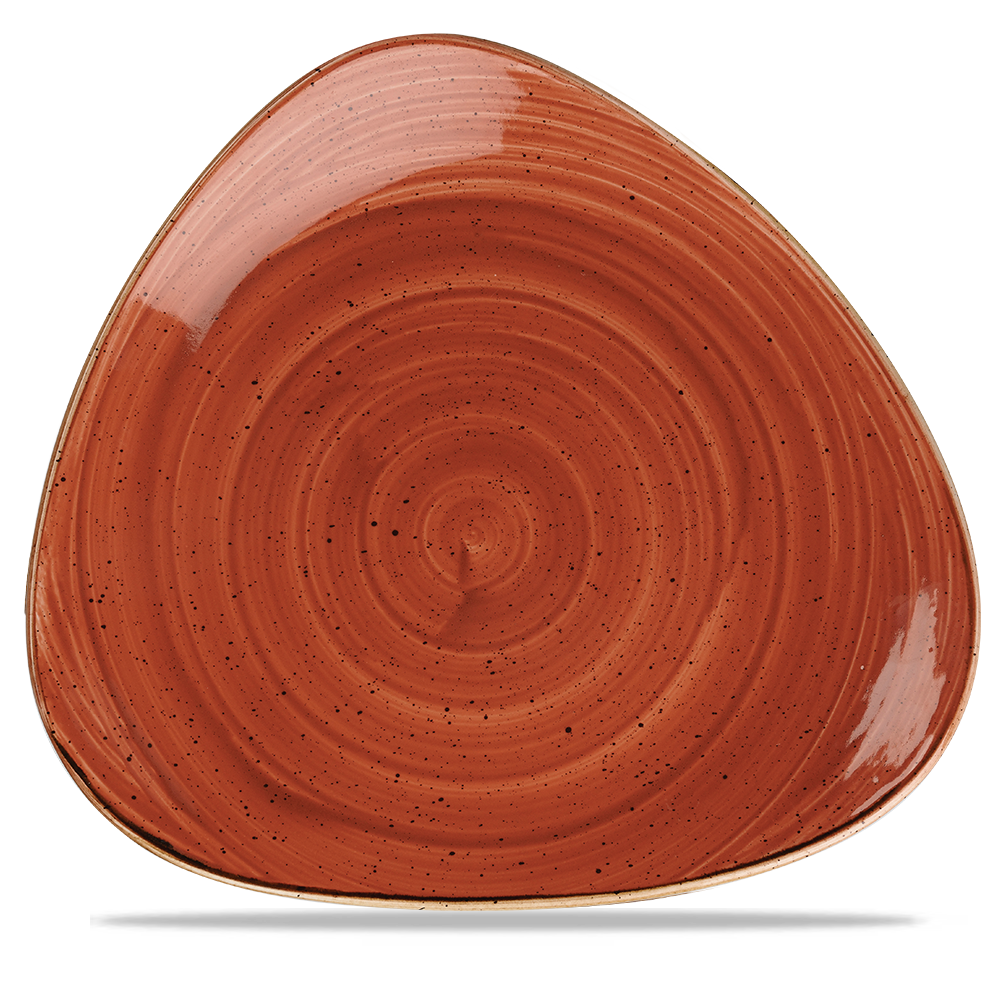 Churchill Stonecast Triangle Plate Spiced Orange 31.1cm-12.2"