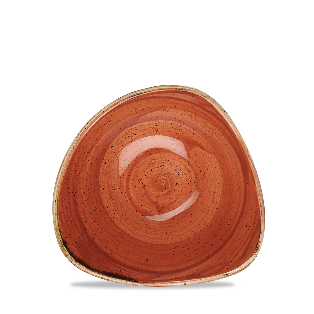 Churchill Stonecast Triangle Bowl Spiced Orange 26cl-9oz