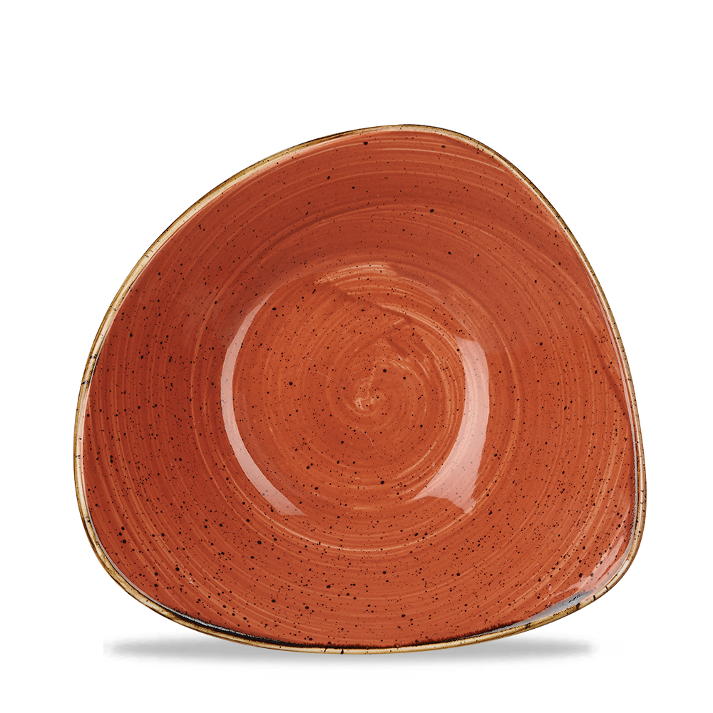 Churchill Stonecast Triangle Bowl Spiced Orange 37cl-13oz