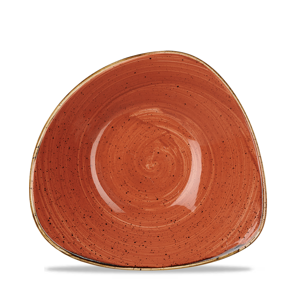 Churchill Stonecast Triangle Bowl Spiced Orange 60cl-21oz