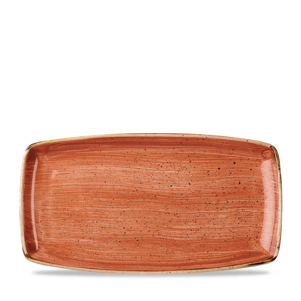 Churchill Stonecast Oblong Plate Spiced Orange 35x18.5cm-13.75x7.3"